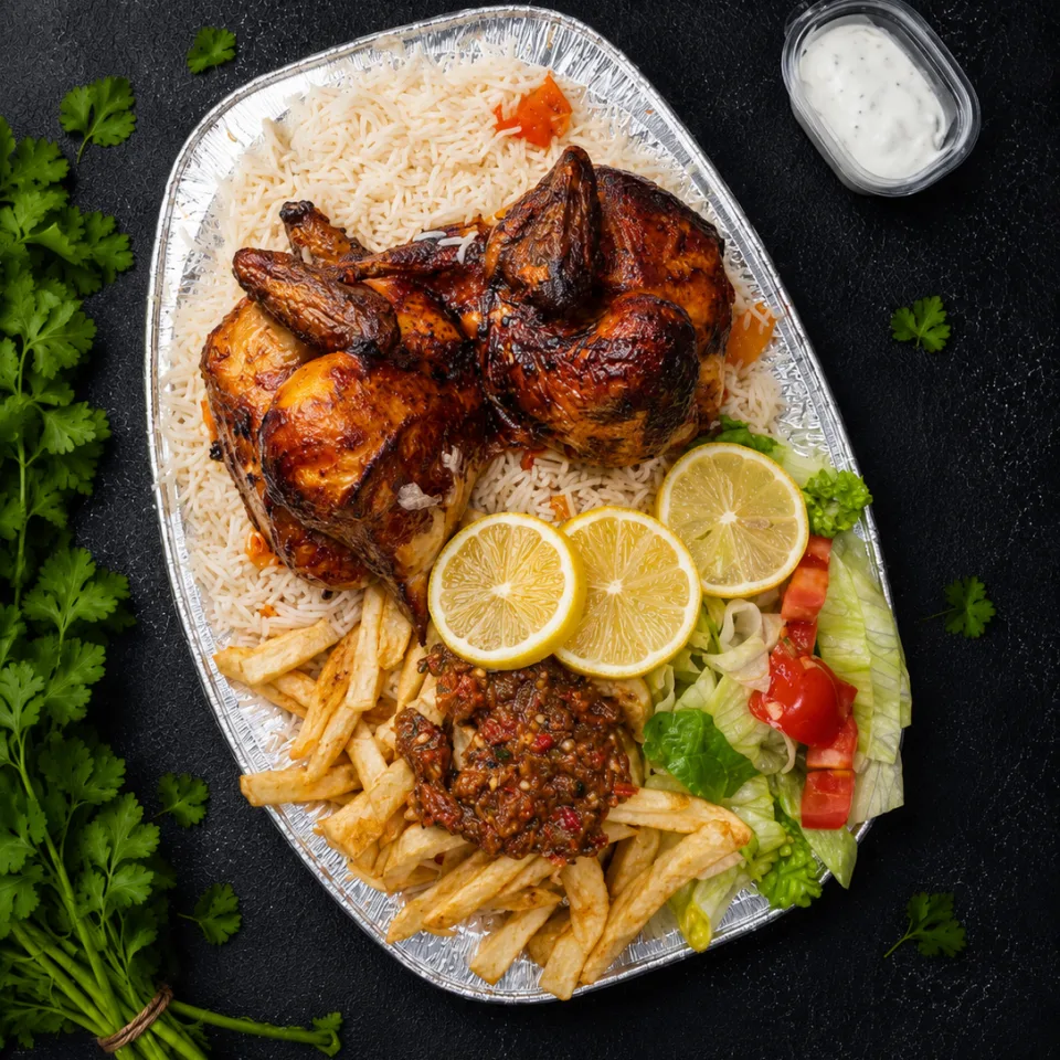 وجبة دجاجة محمرة